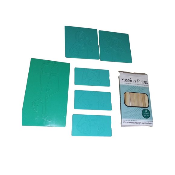 Kahootz Fashion Plates Doll Clothes Fashion Plates Arts and Craft Coloring Set - Picture 13 of 16